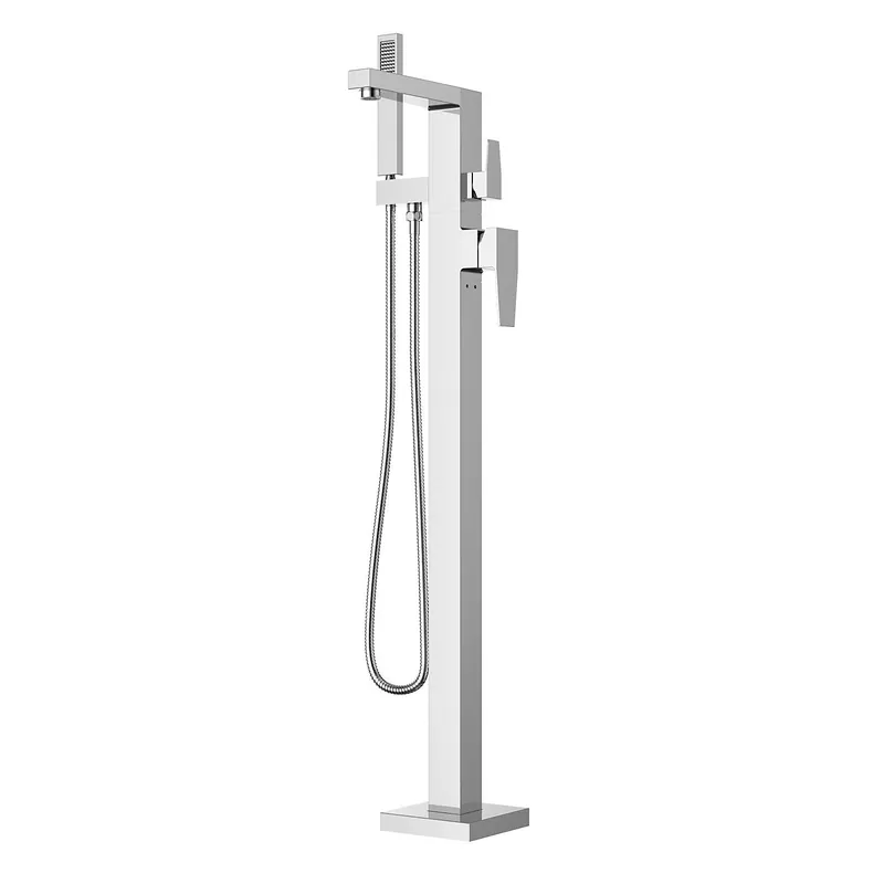 Price Drop Fortis 941360CPC Abruzzo Polished Chrome Brass Single-Handle Floor-Mounted Tub Faucet With Shower Handle
