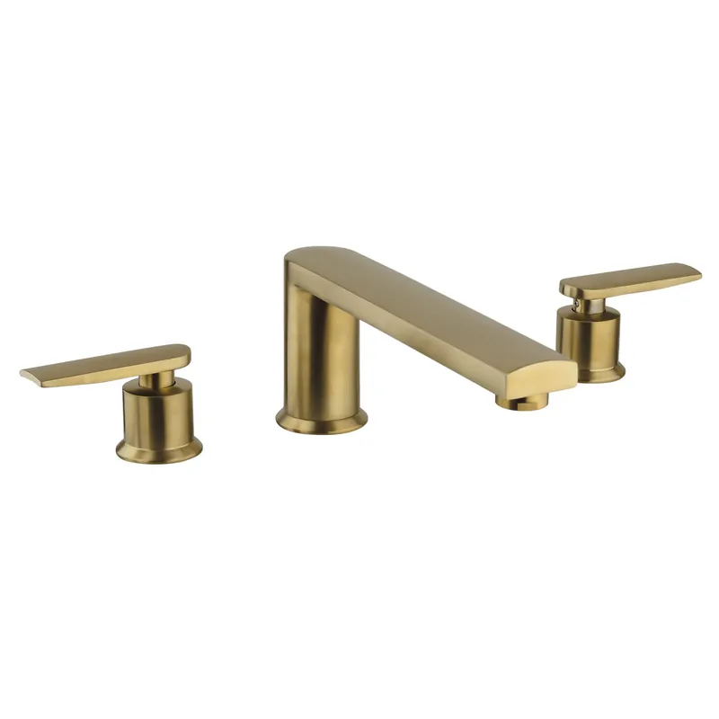 Fortis 6010200BG Vitrina Brushed Gold Two-Handle Deck-Mounted Roman Tub Faucet Trim Hassle-Free Returns