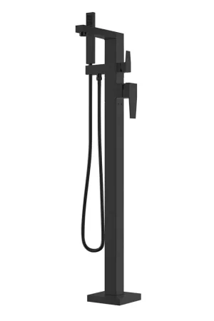 Original Fortis 941360CMB Abruzzo Matte Black Brass Single-Handle Floor-Mounted Tub Faucet With Shower Handle