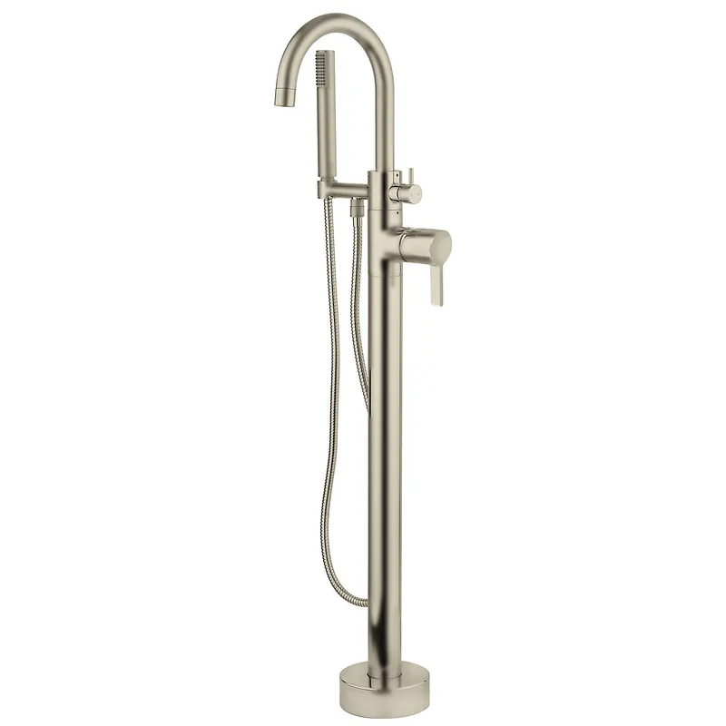 Wholesale Fortis 921360CBN Brera Brushed Nickel Solid Brass Single-Handle Floor-Mounted Tub Faucet With Shower Handle