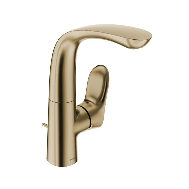In Demand TOTO GO Polished French Gold 1.2 GPM Single-Hole Side Handle Bathroom Sink Faucet With Comfort Glide