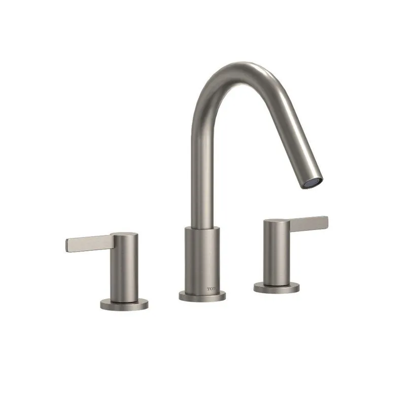 TOTO GF Brushed Nickel Double-Handle Lever Handles Deck-Mounted Roman Tub Filler Express Delivery