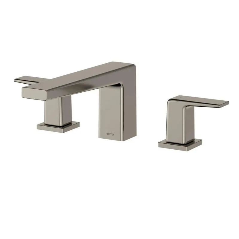 Must Have TOTO GB Polished Nickel Three-Hole Double-Handle Deck-Mounted Roman Tub Faucet Trim