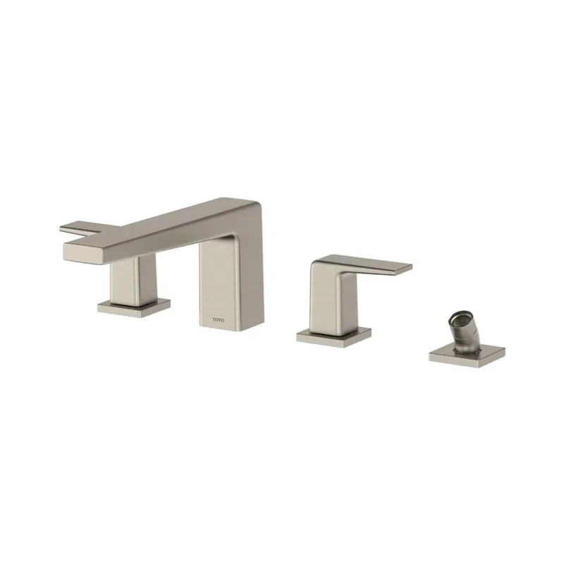 TOTO GB Brushed Nickel Four-Hole Double-Handle Deck-Mounted Roman Tub Faucet Trim Money Back Guarantee