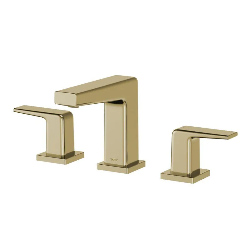 TOTO GB 1.2 GPM Polished French Gold Two-Handle Widespread Bathroom Sink Faucet With Drain Assembly Place Order
