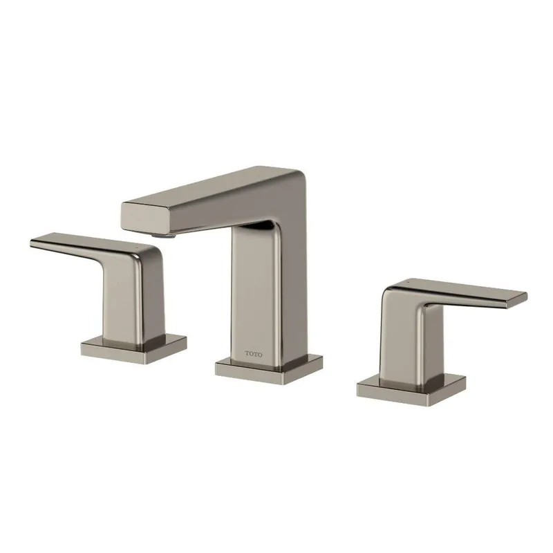 TOTO GB 1.2 GPM Polished Nickel Two-Handle Widespread Bathroom Sink Faucet With Drain Assembly Price Drop