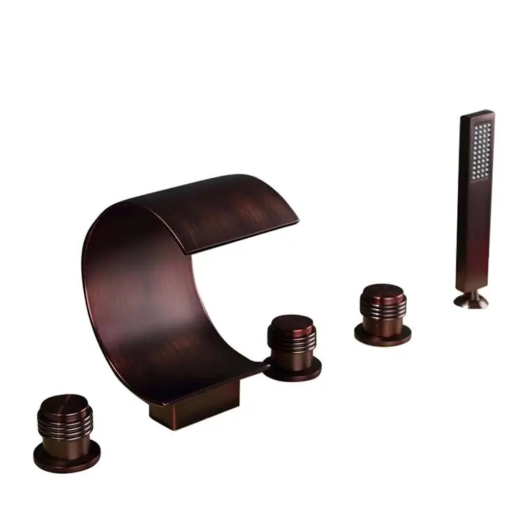 Fontana Uglo Triple Handle Oil Rubbed Bronze Waterfall Faucet System Bargain