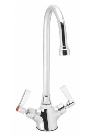 Luxury Speakman Commander 0.5 GPM Two Handle Laboratory Polished Chrome Gooseneck Faucet