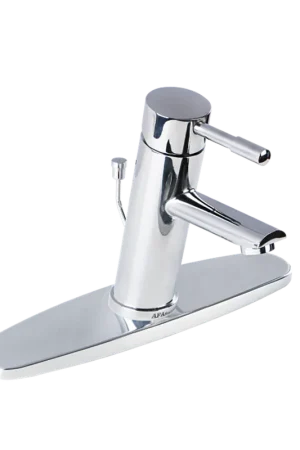 Premium AFAstainless Solid T-304 Polished Stainless Steel Modern Single Handle Bathroom Faucet With Stainless Steel Pop-up Drain