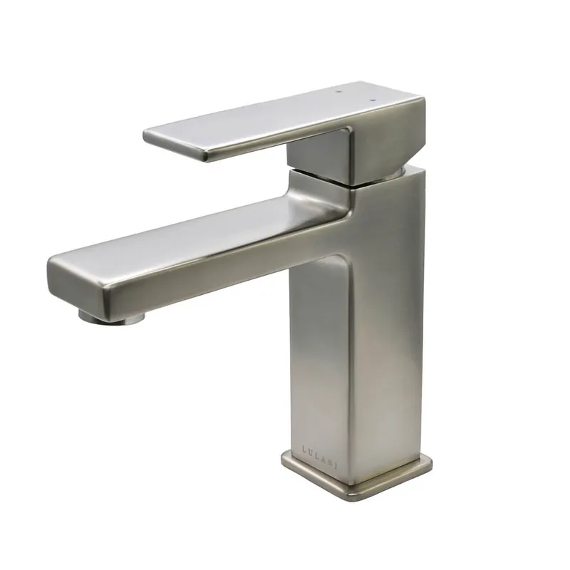 Lulani Capri Brushed Nickel 1.2 GPM 1-Lever Handle Single Hole Brass Faucet With Drain Assembly Order Now