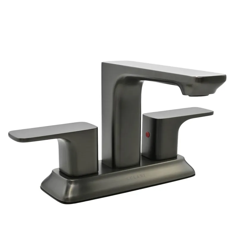 Lulani Corsica Gun Metal 1.2 GPM Two Handle Centerset Faucet With Drain Assembly Crafted