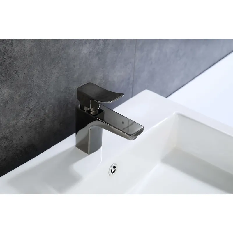 Time-Limited Legion Furniture ZY1008 Glossy Black Brass Material Faucet With Pop-up Drain