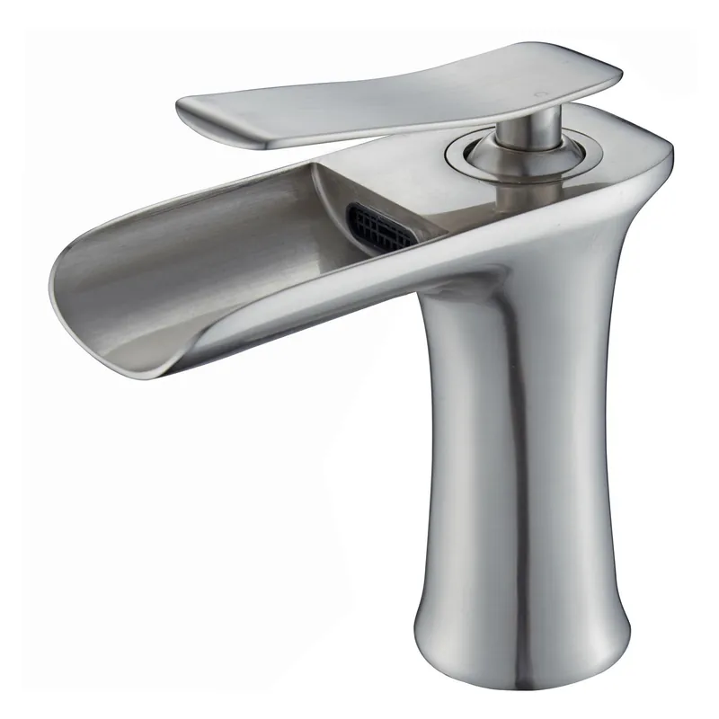 Legion Furniture 7" Brushed Nickel Brass Material Faucet With Pop-up Drain Popular