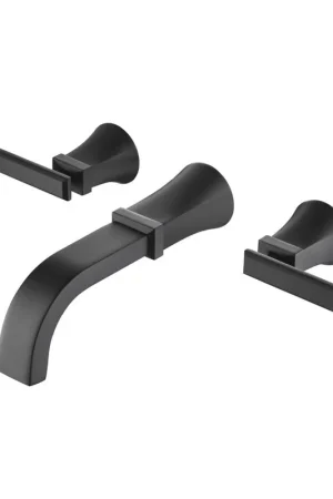Cheap Flusso Faucets Serie 230 Matte Black Two Handle Wall Mounted Tub Filler