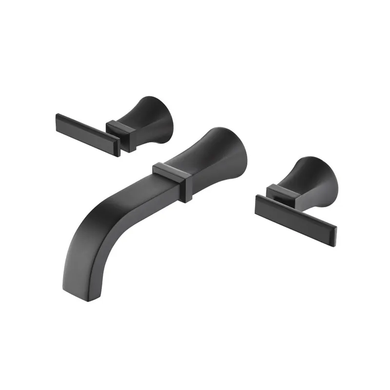 Flusso Faucets Serie 230 Matte Black Trim for Two Handle Wall Mounted Tub Filler Buy Today