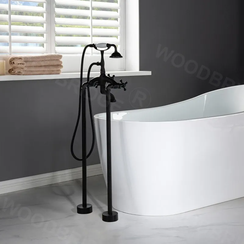 WoodBridge F0029ORB Oil Rubbed Bronze Freestanding Clawfoot Tub Filler Faucet With Hand Shower and Hose Top Pick