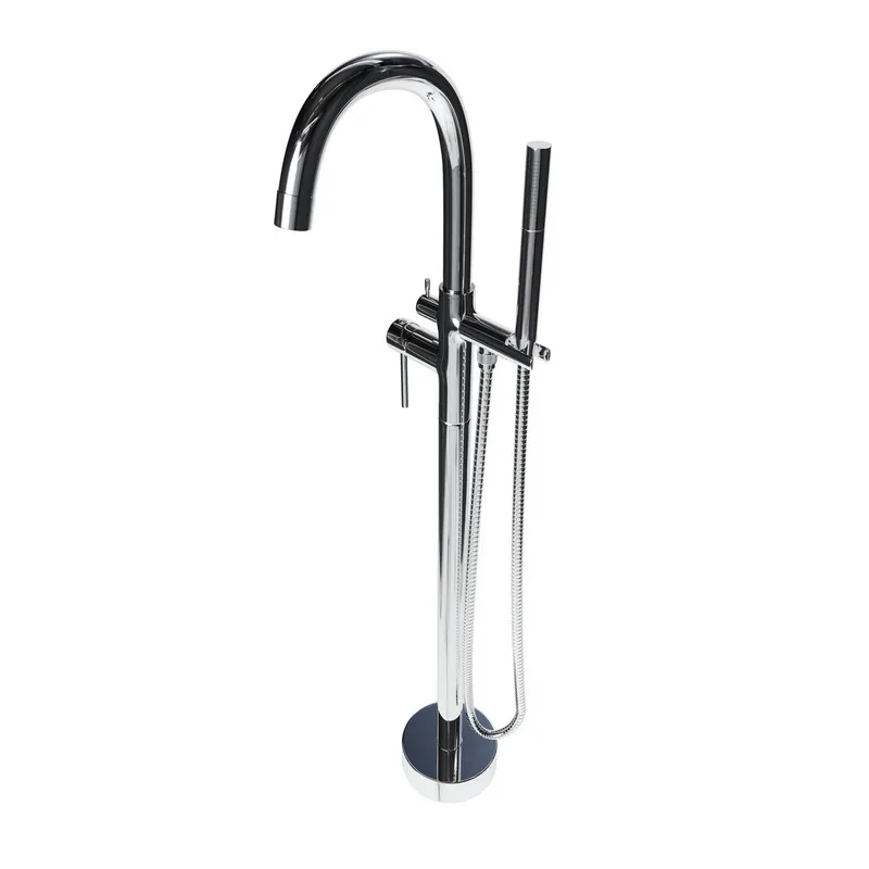 Castello USA Neptune Chrome Standard Freestanding Bathtub Filler With Shower Attachment Seasonal Sale