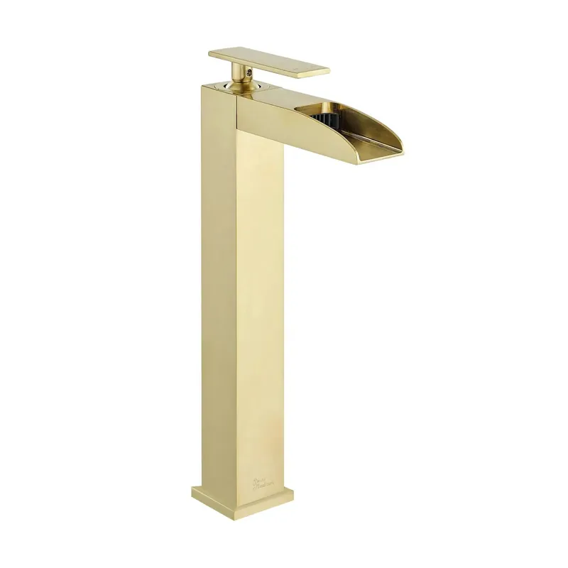 Buy Today Swiss Madison Concorde 13" Brushed Gold Single-Handle Waterfall Bathroom Faucet With 1.2 GPM Flow Rate