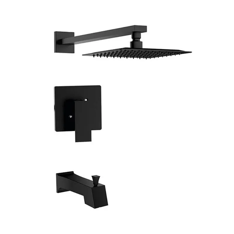 Luxury BNK BFS5401MB Matt Black Shower And Tub Faucet