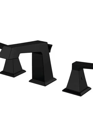 BNK BFT5202MB Matt Black Double Handle Lavatory Faucet With Three-Hole Mounted Free Shipping