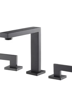 Weekend Sale BNK BFT5201GB Gun Black Double Handle Lavatory Faucet With Three-Hole Mounted