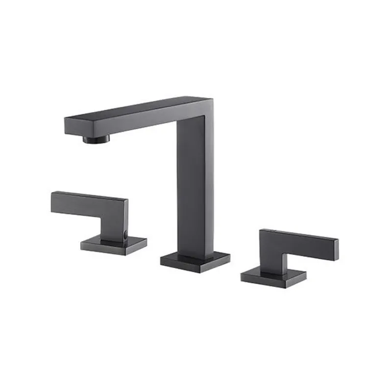 Weekend Sale BNK BFT5201GB Gun Black Double Handle Lavatory Faucet With Three-Hole Mounted