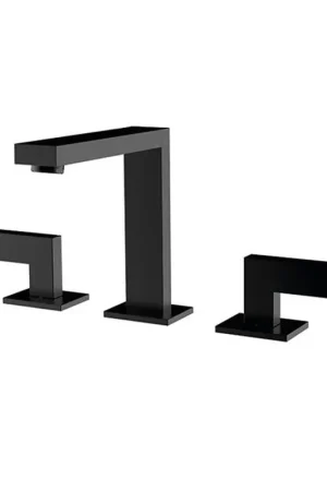 BNK BFT5201MB Matt Black Double Handle Lavatory Faucet With Three-Hole Mounted Clearance
