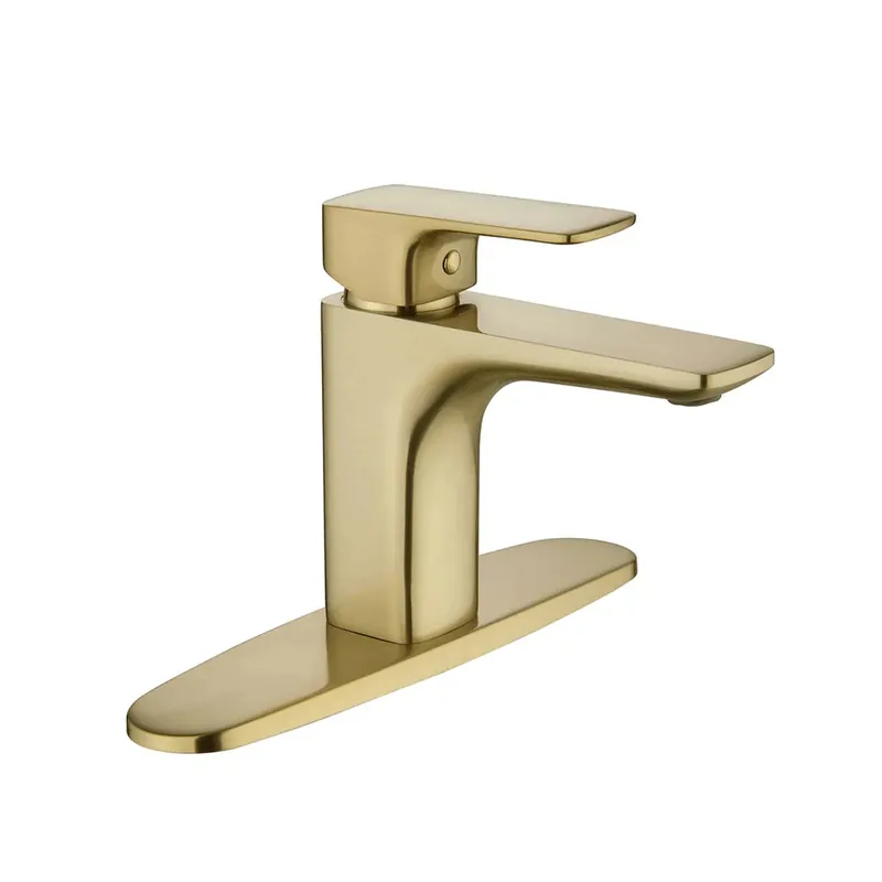 RBROHANT RB0877 Single Hole Gold Solid Brass Deck Mounted Bathroom Faucet While Supplies Last