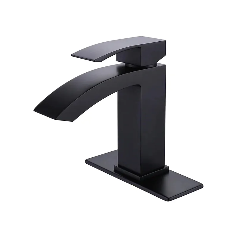 RBROHANT RB0760 Single Hole Black Solid Brass Deck Mounted Bathroom Faucet Deal