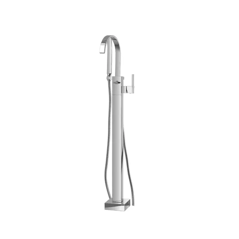 Flash Sale Flusso Faucets Serie 150 Freestanding Floor Mount Bathtub / Tub Filler With Hand Shower in Chrome