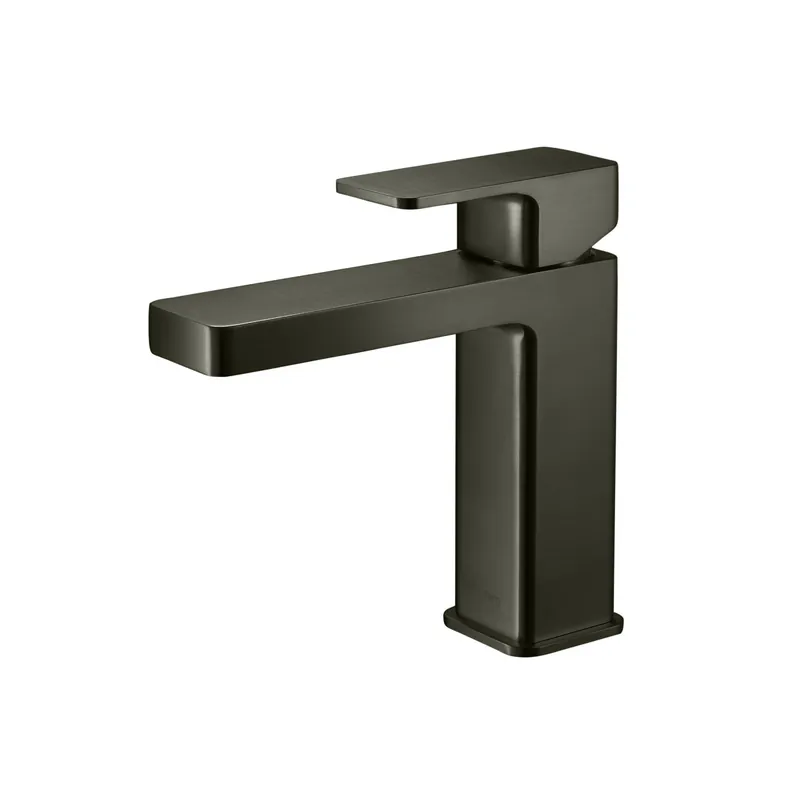 Today Only Flusso Faucets Serie 196 Single Hole Top Handle Bathroom Faucet in Gun Metal Grey