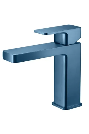Factory Price Flusso Faucets Serie 196 Single Hole Top Handle Bathroom Faucet in Blue Platinum