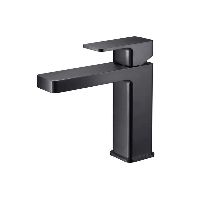 Flusso Faucets Serie 196 Single Hole Top Handle Bathroom Faucet in Dark Grey Authentic