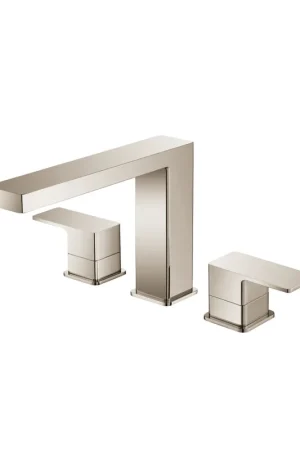 Budget Flusso Faucets Serie 196 3 Hole Deck Mount Roman Tub Faucet in Polished Nickel
