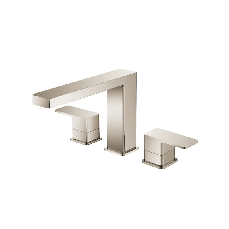 Budget Flusso Faucets Serie 196 3 Hole Deck Mount Roman Tub Faucet in Polished Nickel