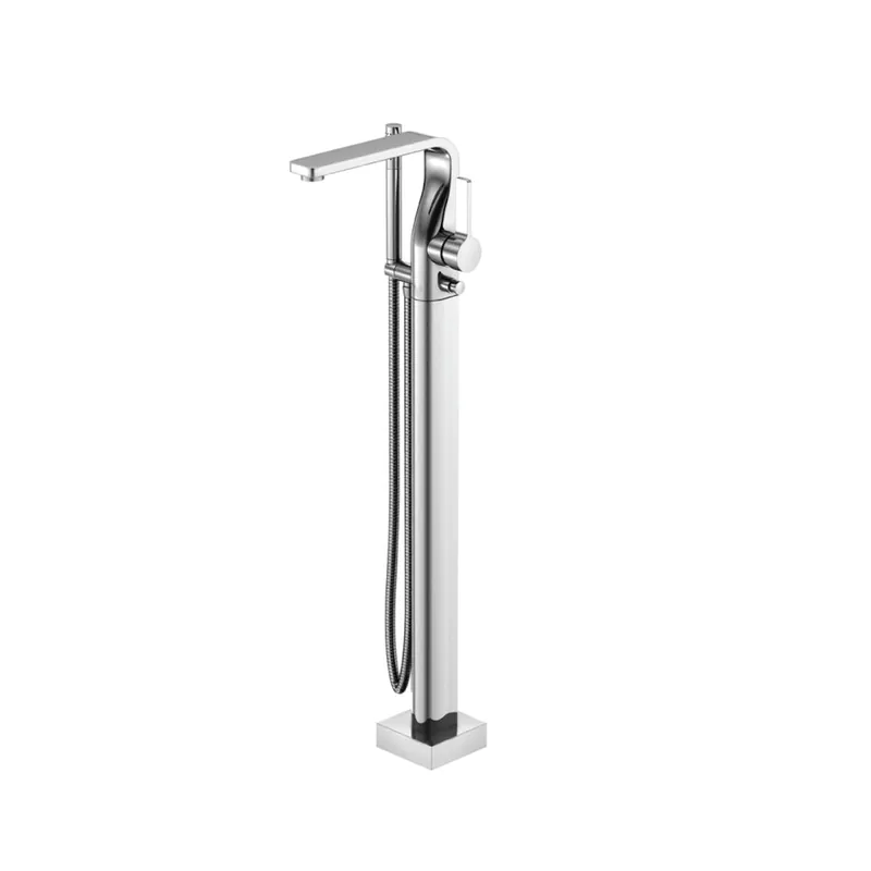 Fast Shipping Flusso Faucets Serie 260 Freestanding Floor Mount Bathtub / Tub Filler With Hand Shower in Matte Black