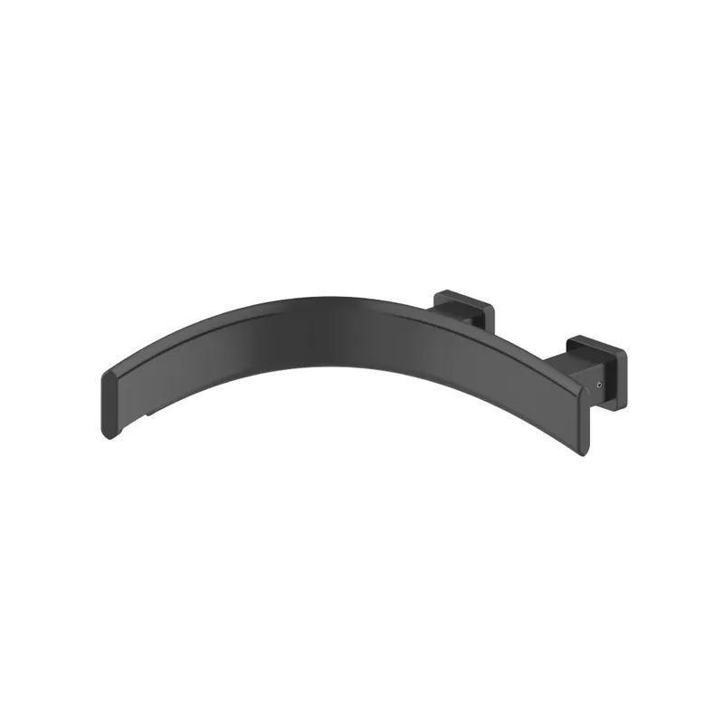 Flusso Faucets Curve Wall Mount Touchless Faucet With Electronic Sensor Box, Left Facing Curvature in Matte Black Flash Sale