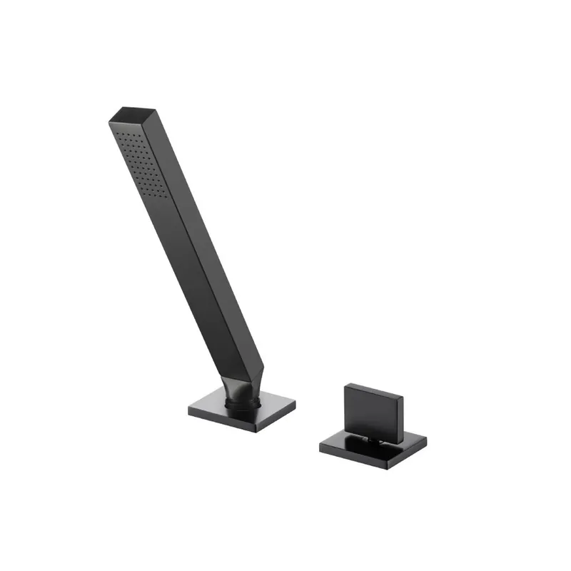 Flusso Faucets Serie 160 Deck Diverter With Holder and Hose in Matte Black While Supplies Last
