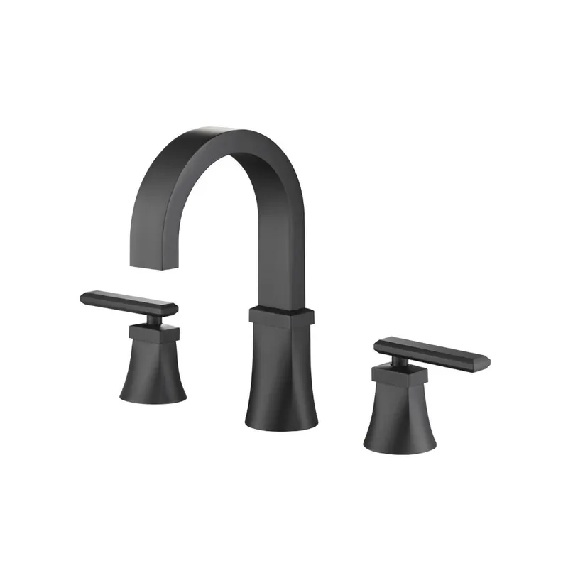 Flusso Faucets Serie 230 8" Widespread Three Hole Two Handle Bathroom Faucet in Matte Black Special Offer