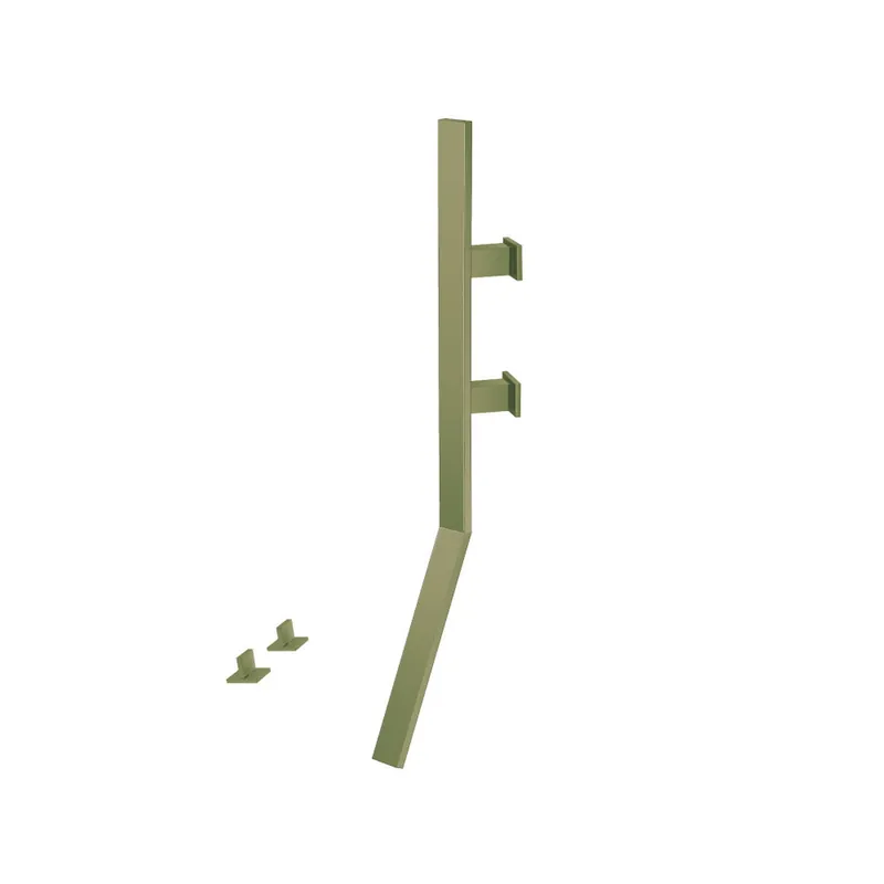 Worldwide Shipping Flusso Faucets Infinity Wall Mount Faucet With Deck Handles in Army Green