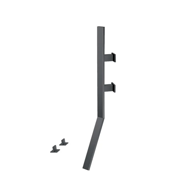 Flusso Faucets Infinity Wall Mount Faucet With Deck Handles in Dark Grey Handmade
