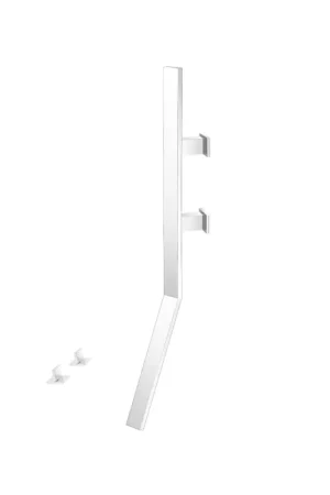 Exclusive Flusso Faucets Infinity Wall Mount Faucet With Deck Handles in Gloss White