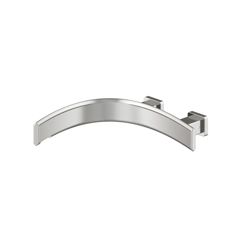 Flusso Faucets Curve Wall Mount Faucet Spout, Left Facing Curvature in Brushed Nickel Last Chance
