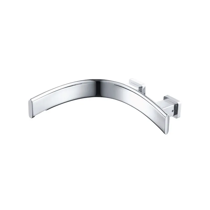 Editor’s Pick Flusso Faucets Curve Wall Mount Faucet Spout, Left Facing Curvature in Chrome