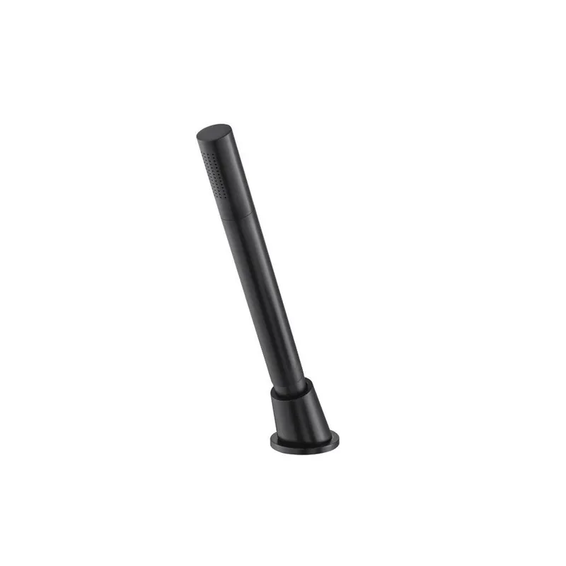 Money Back Guarantee Flusso Faucets Universal Fixtures Deck Mount Hand Held Holder With Hose in Matte Black (HS1270MB)