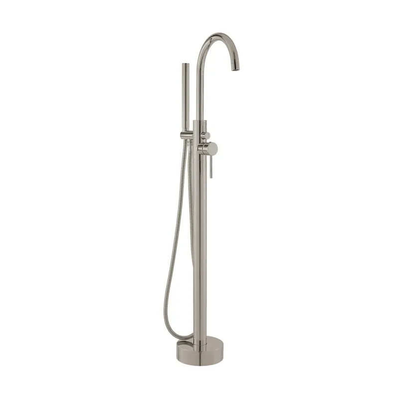 Express Delivery Swiss Madison Ivy 43" Brushed Nickel Single Hole Floor Mounted Bathtub Faucet With Hand Shower, Tub Spout and Handle