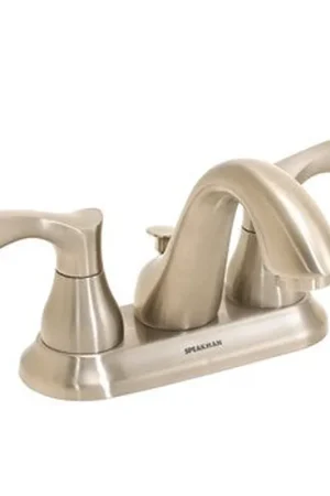 Popular Speakman Chelsea 1.2 GPM Brushed Nickel Lever Handles Centerset Faucet