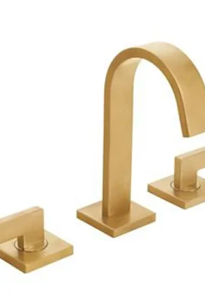 Exclusive Offer Speakman Lura Satin Brass 1.2 GPM Lever Handle Widespread Faucet
