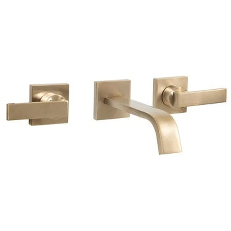 Best Seller Speakman Lura 1.2 GPM Platform Lever Handles Brushed Bronze Wall Mounted Faucet