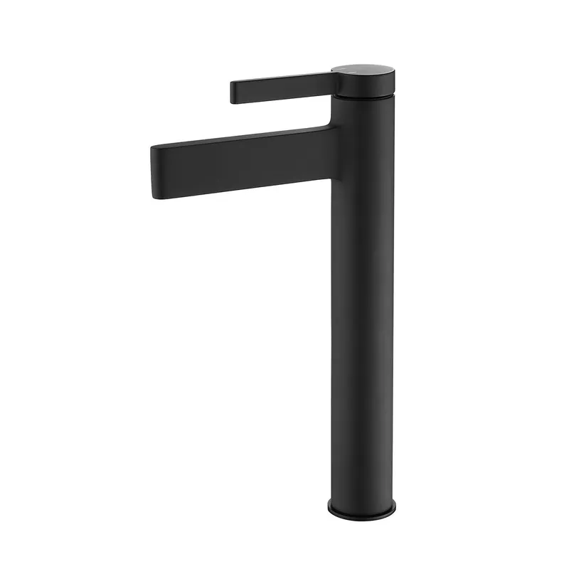 Vinnova Oviedo 12" Single High-Handle Hole Lever Vessel Matte Black Bathroom Faucet Today Only